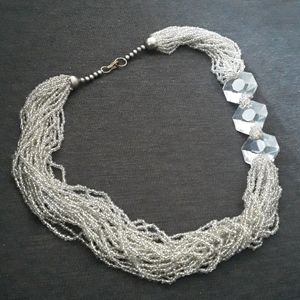 Silver Beaded Necklace